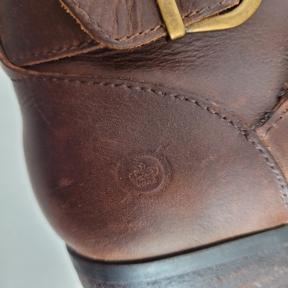 Born Women's Menswear-Inspired Dark Brown Distressed Chaval Booties - Size 9.5 - Picture 10 of 15